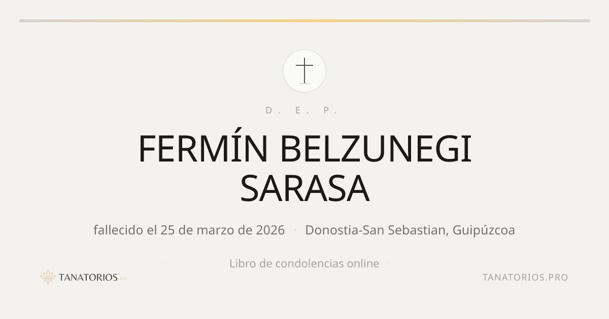 Memorial de FERMÍN BELZUNEGI SARASA