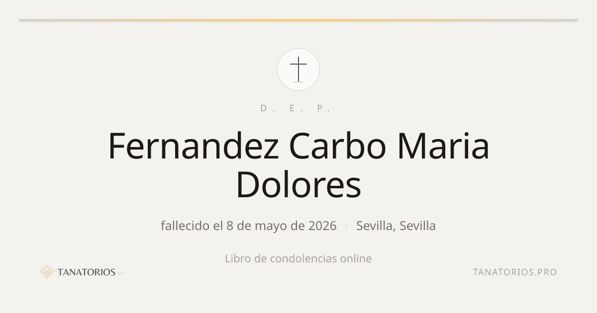 Memorial de Fernandez Carbo Maria Dolores