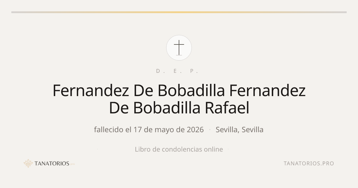 Memorial de Fernandez De Bobadilla Fernandez De Bobadilla Rafael