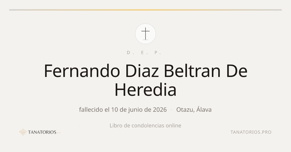 Memorial de Fernando Diaz Beltran De Heredia