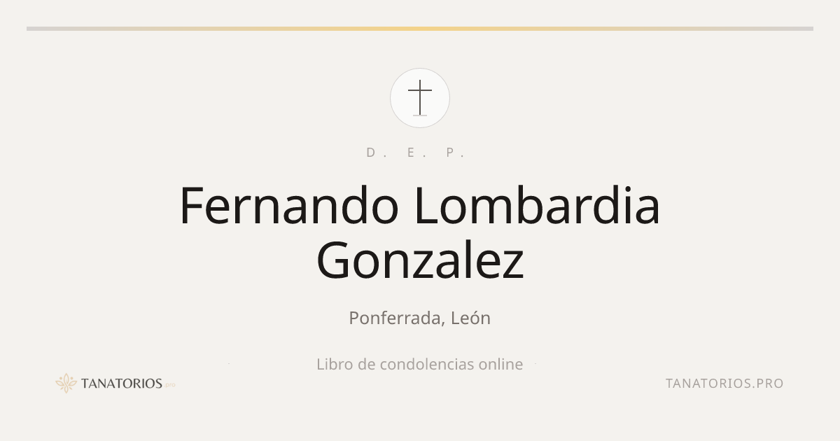 Memorial de Fernando Lombardia Gonzalez