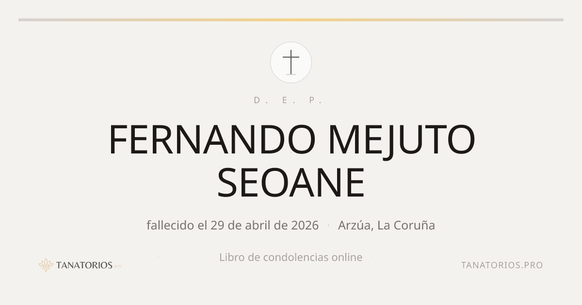 Memorial de FERNANDO MEJUTO SEOANE