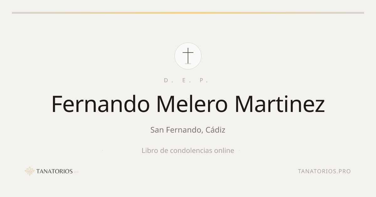 Memorial de Fernando Melero Martinez