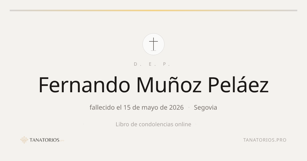 Memorial de Fernando Muñoz Peláez