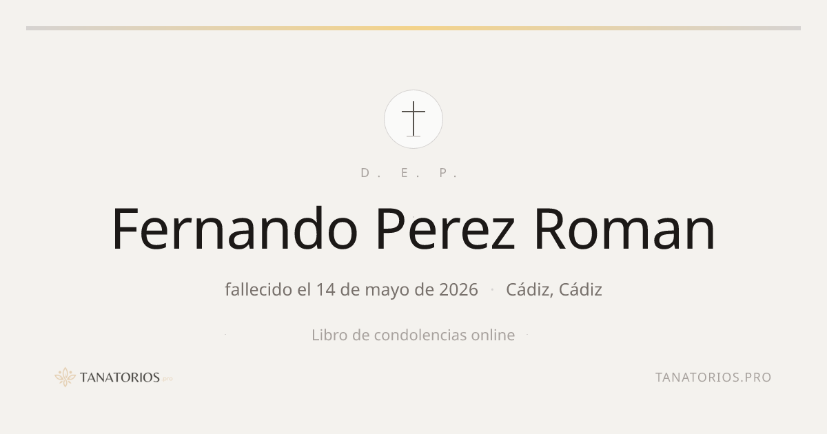 Memorial de Fernando Perez Roman
