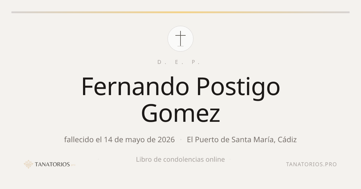 Memorial de Fernando Postigo Gomez
