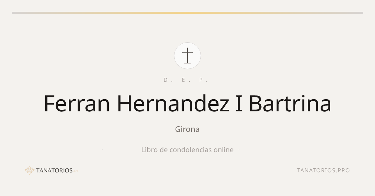 Memorial de Ferran Hernandez I Bartrina
