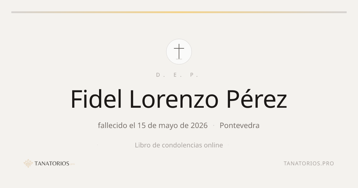 Memorial de Fidel Lorenzo Pérez