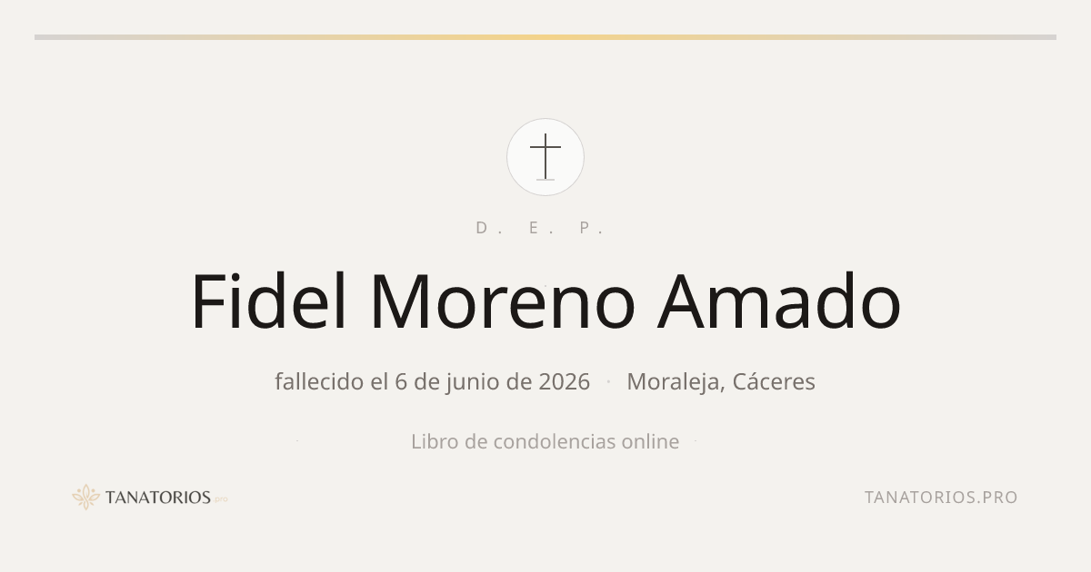 Memorial de Fidel Moreno Amado