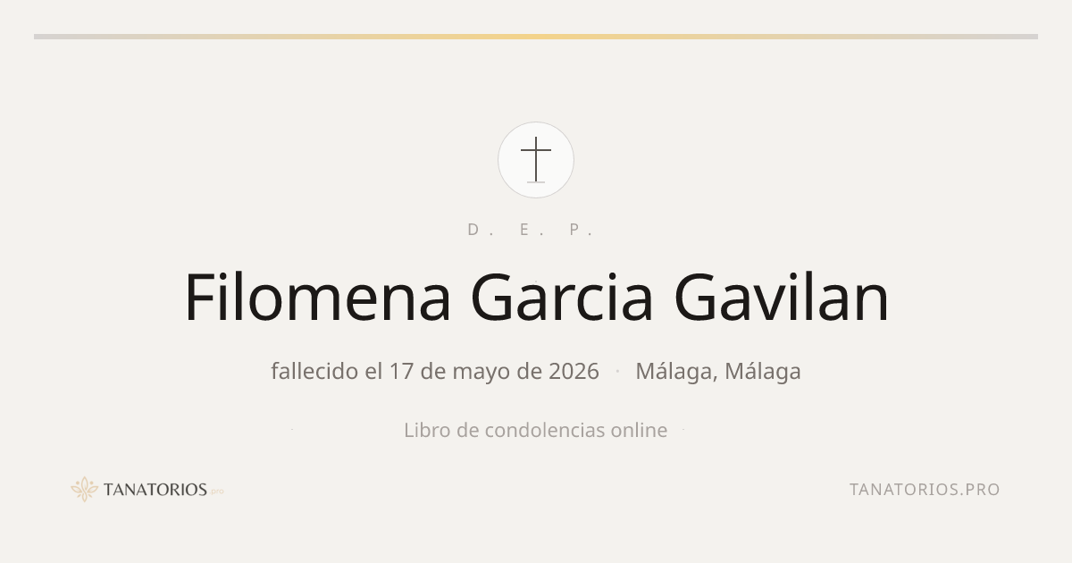 Memorial de Filomena Garcia Gavilan