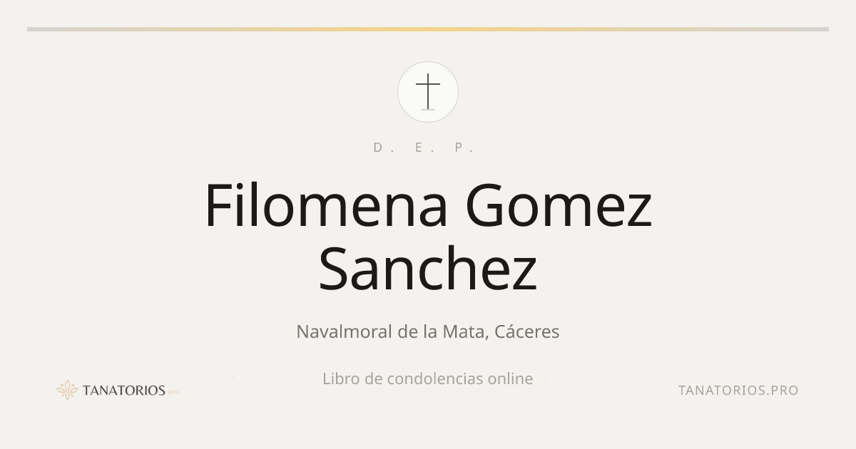 Memorial de Filomena Gomez Sanchez