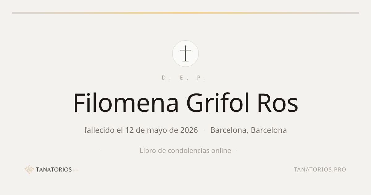 Memorial de Filomena Grifol Ros