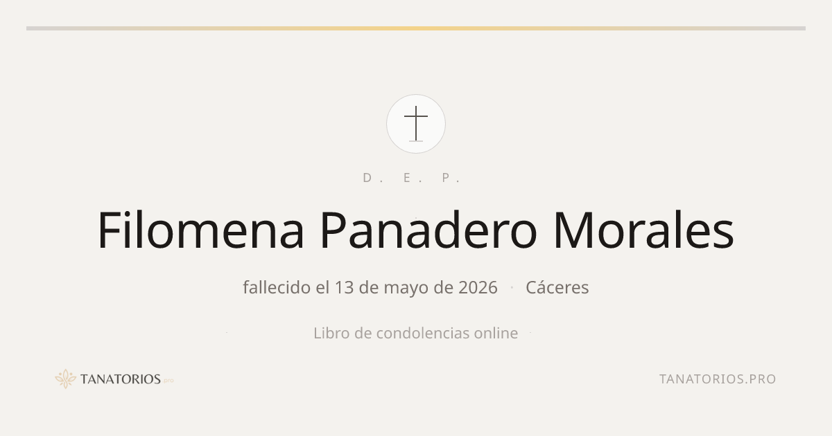 Memorial de Filomena Panadero Morales