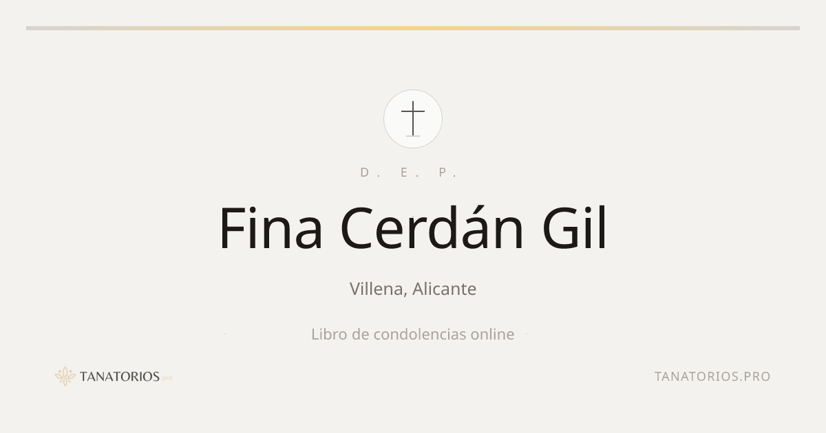 Memorial de Fina Cerdán Gil