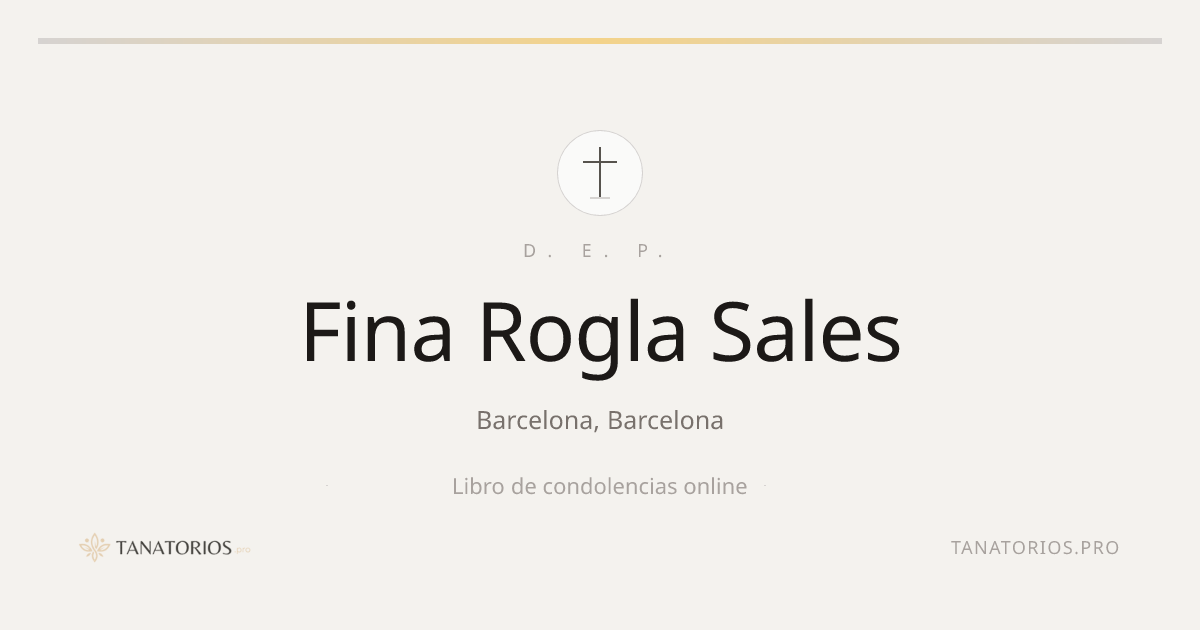 Memorial de Fina Rogla Sales