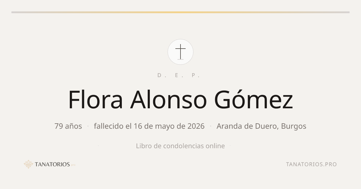 Memorial de Flora Alonso Gómez