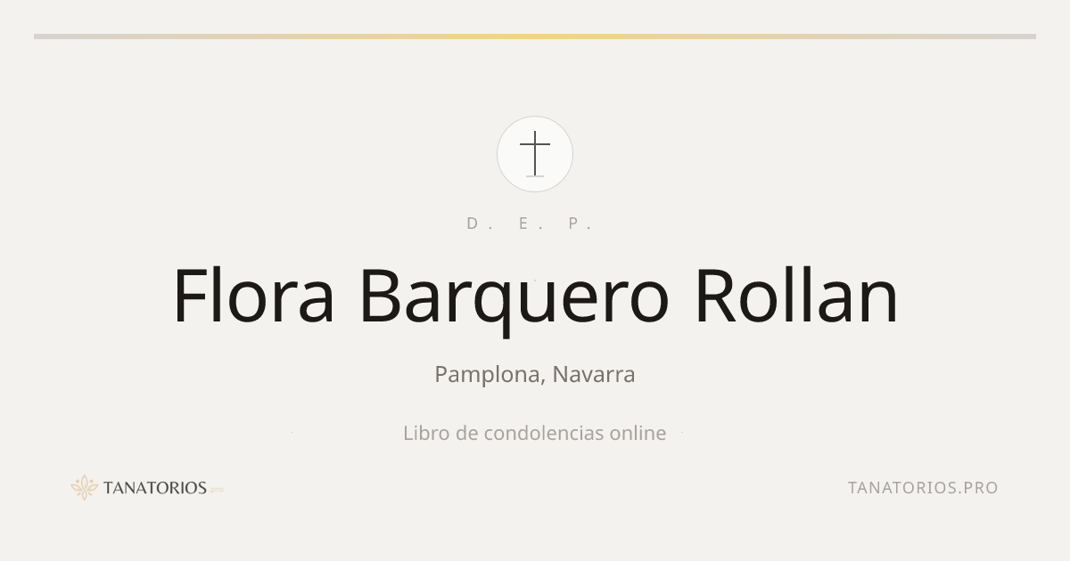 Memorial de Flora Barquero Rollan