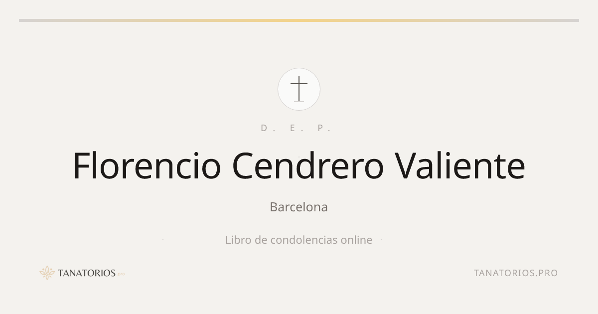 Memorial de Florencio Cendrero Valiente