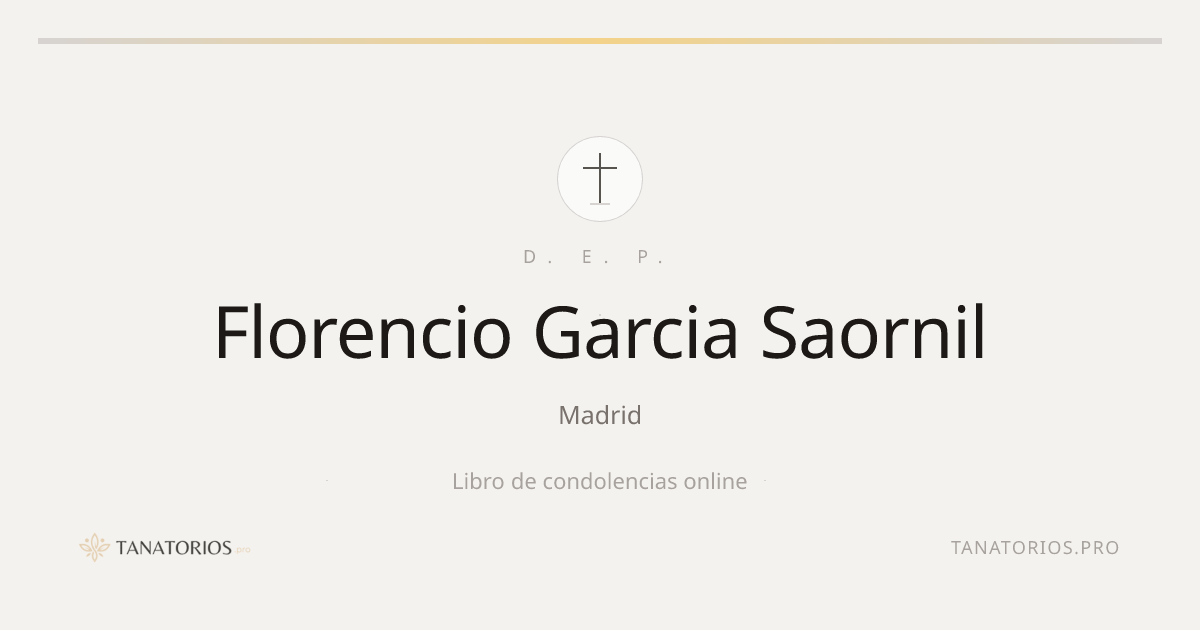 Memorial de Florencio Garcia Saornil