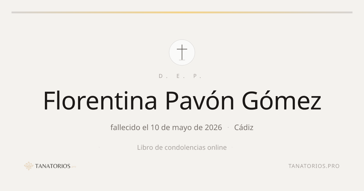 Memorial de Florentina Pavón Gómez