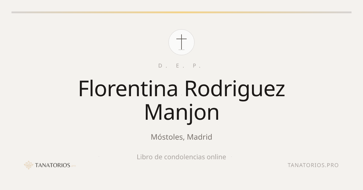 Memorial de Florentina Rodriguez Manjon