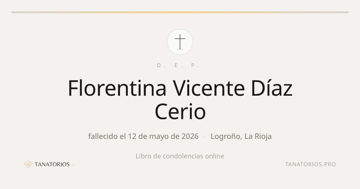 Memorial de Florentina Vicente Díaz Cerio
