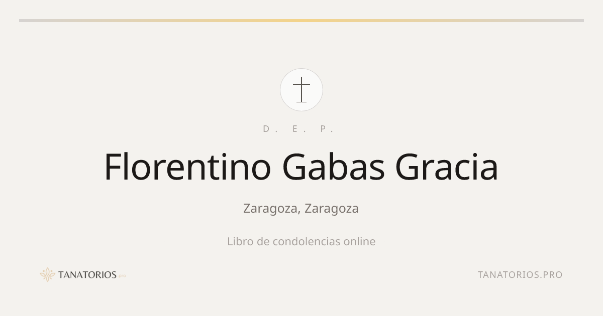 Memorial de Florentino Gabas Gracia