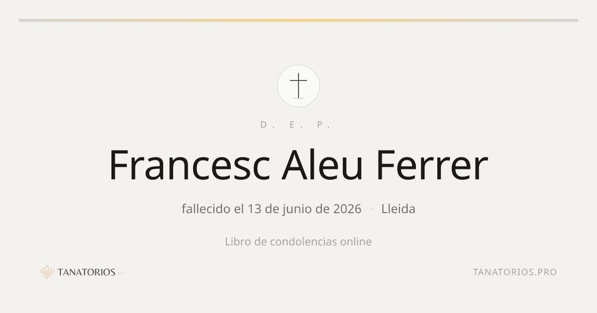 Memorial de Francesc Aleu Ferrer