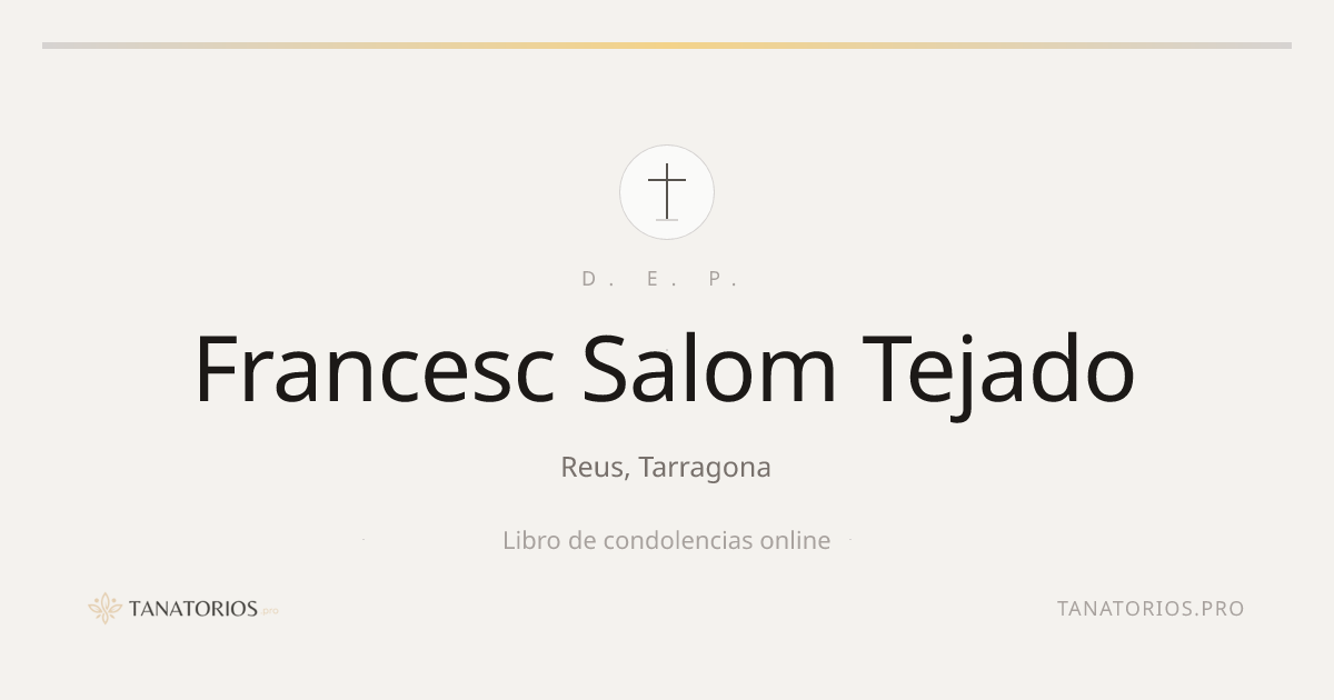 Memorial de Francesc Salom Tejado