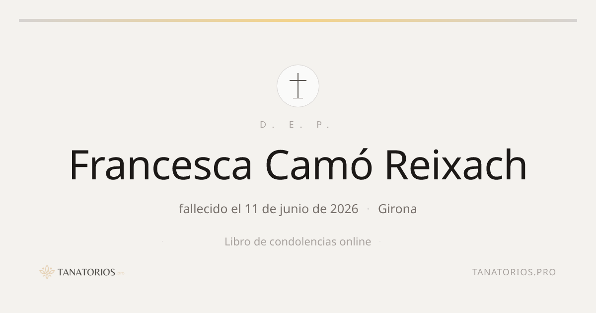 Memorial de Francesca Camó Reixach