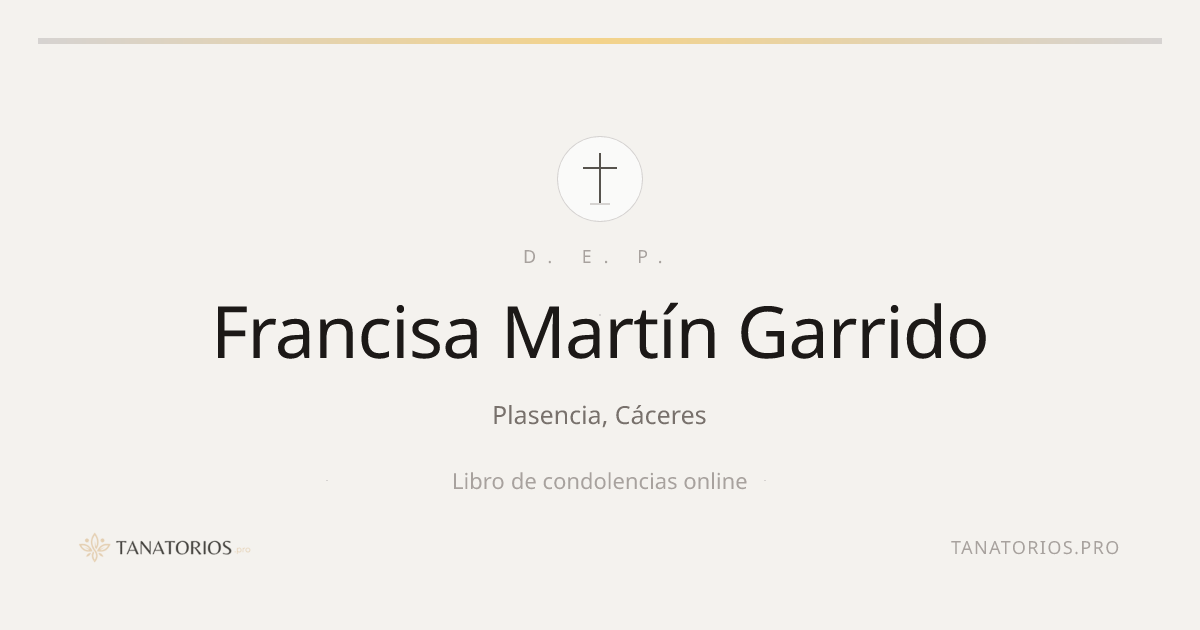 Memorial de Francisa Martín Garrido