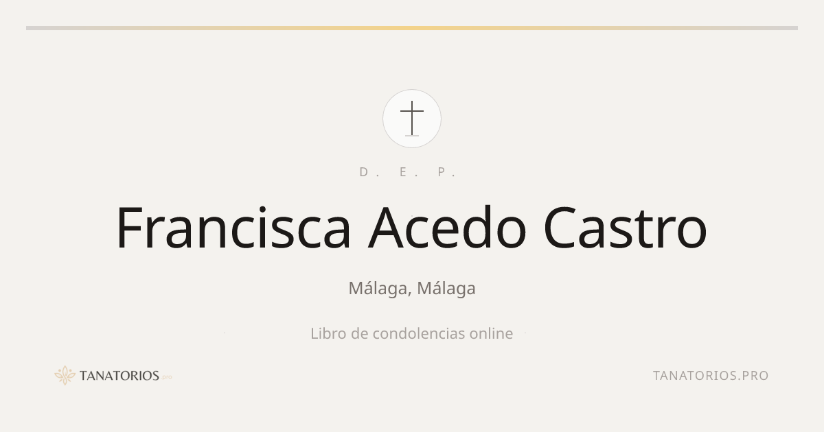 Memorial de Francisca Acedo Castro