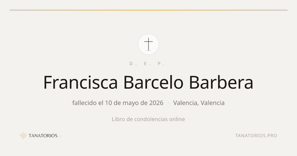 Memorial de Francisca Barcelo Barbera
