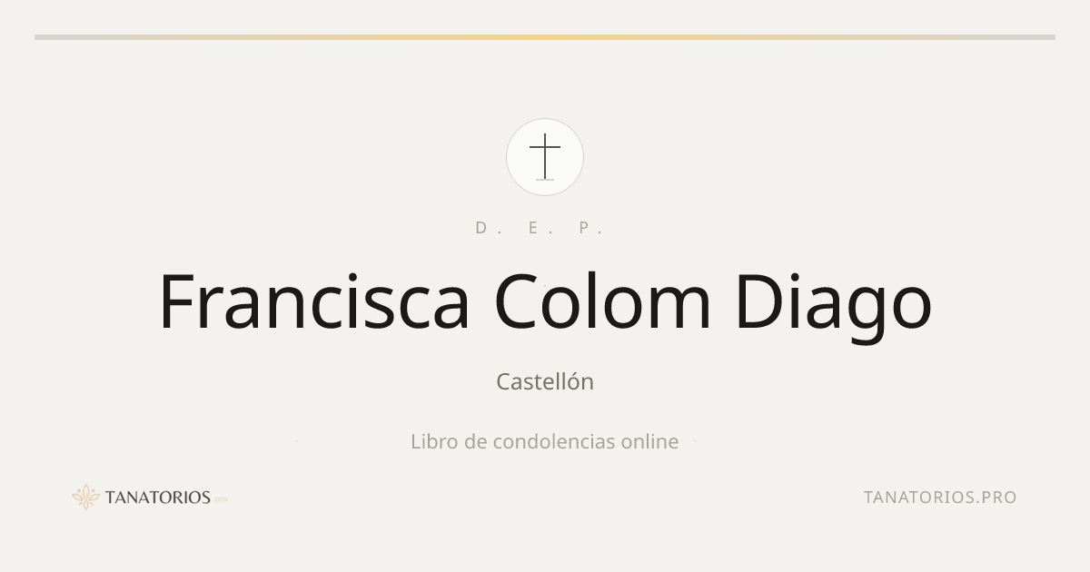 Memorial de Francisca Colom Diago