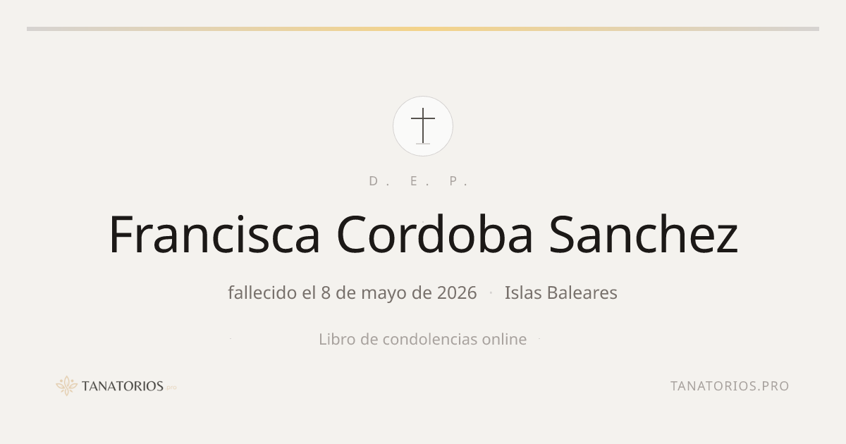 Memorial de Francisca Cordoba Sanchez