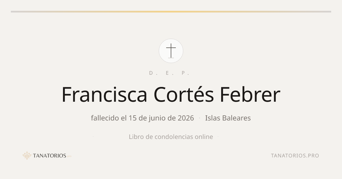 Memorial de Francisca Cortés Febrer