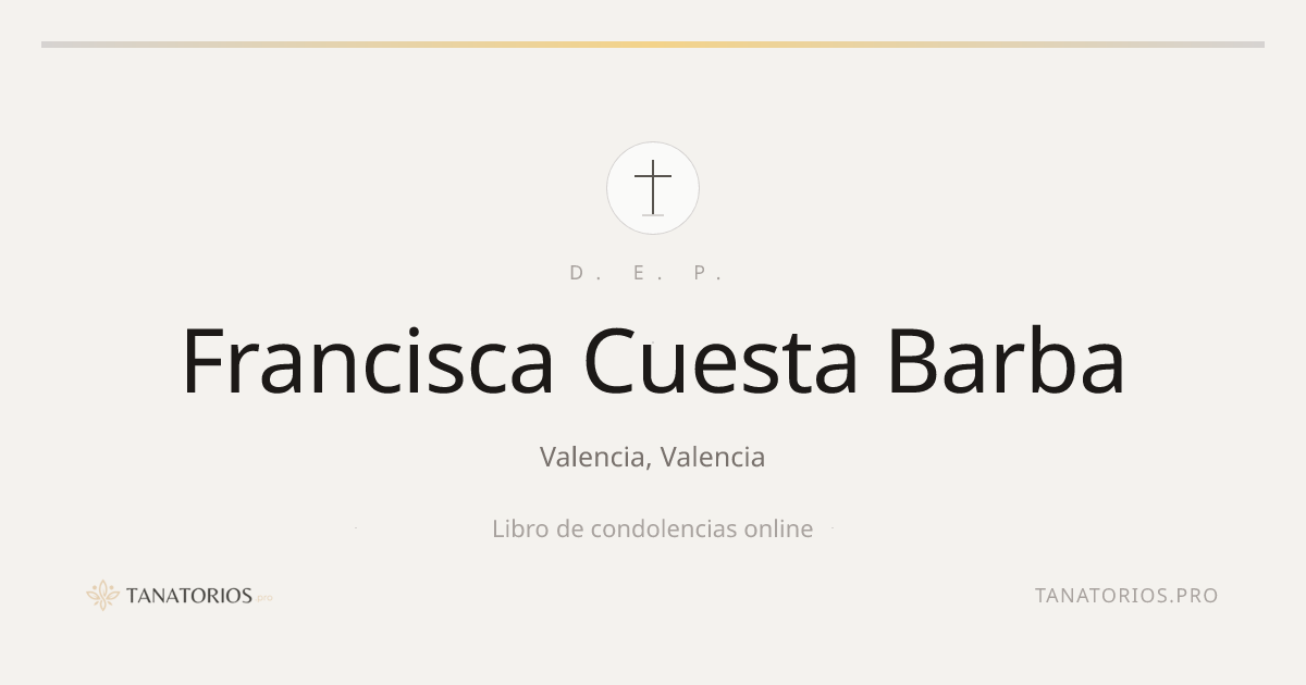 Memorial de Francisca Cuesta Barba