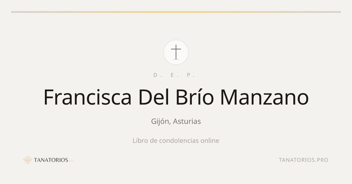 Memorial de Francisca Del Brío Manzano
