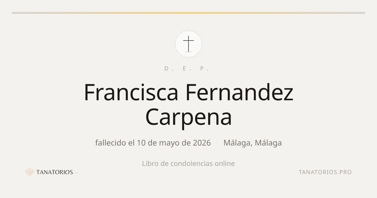 Memorial de Francisca Fernandez Carpena