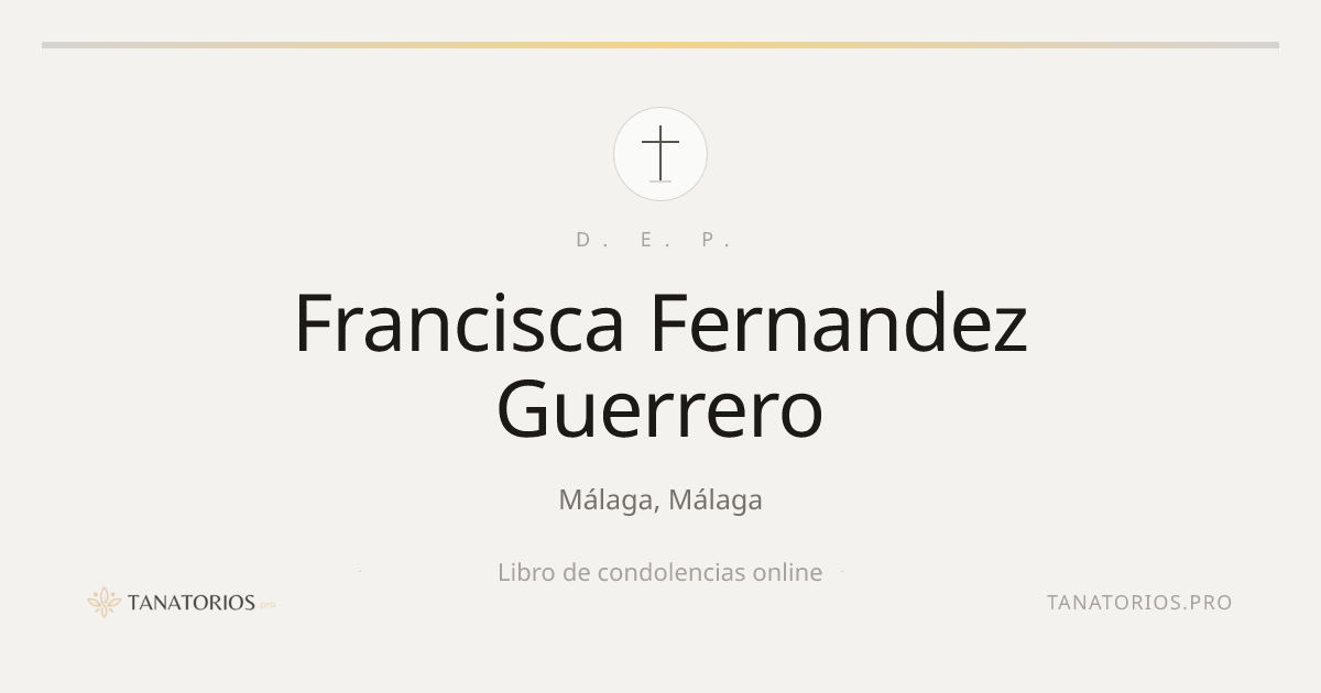 Memorial de Francisca Fernandez Guerrero
