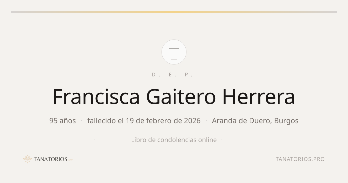 Memorial de Francisca Gaitero Herrera