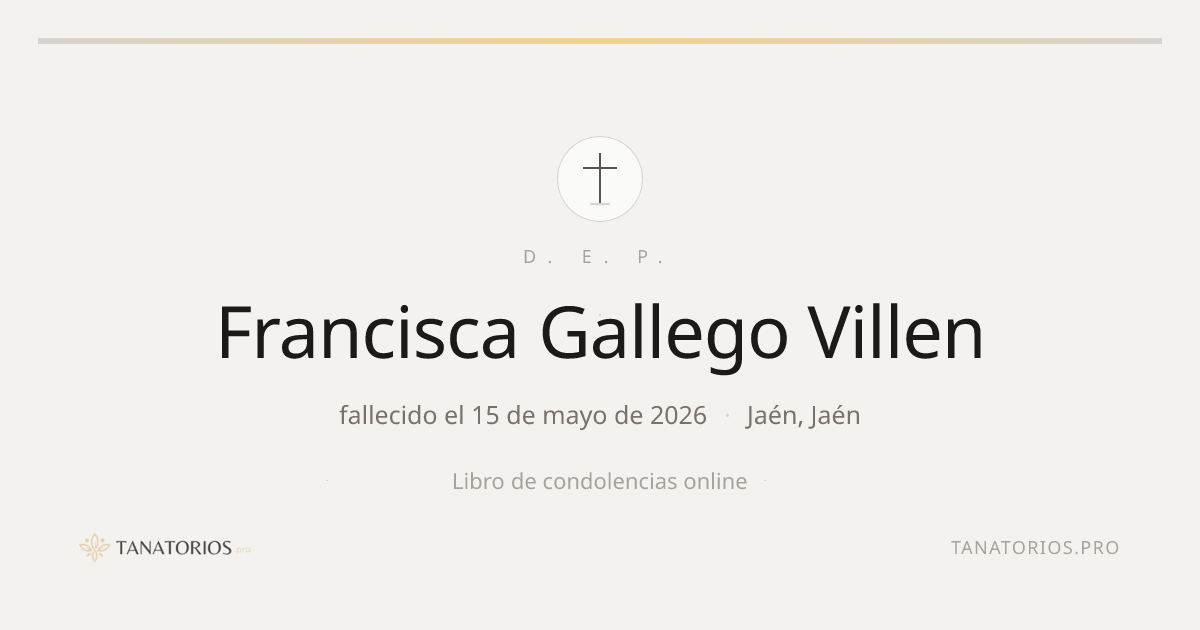 Memorial de Francisca Gallego Villen