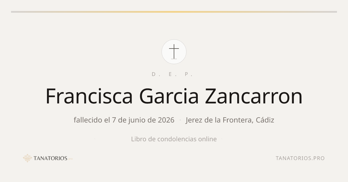 Memorial de Francisca Garcia Zancarron