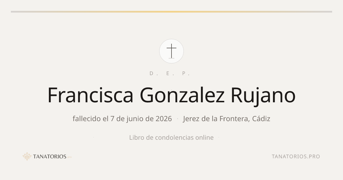 Memorial de Francisca Gonzalez Rujano