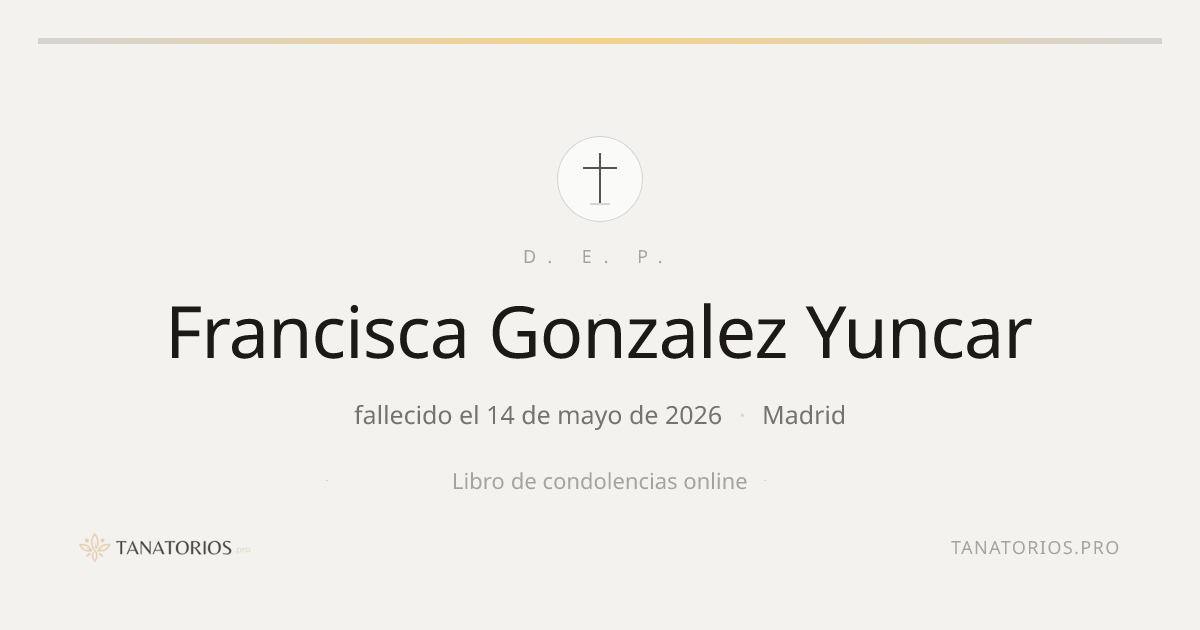 Memorial de Francisca Gonzalez Yuncar
