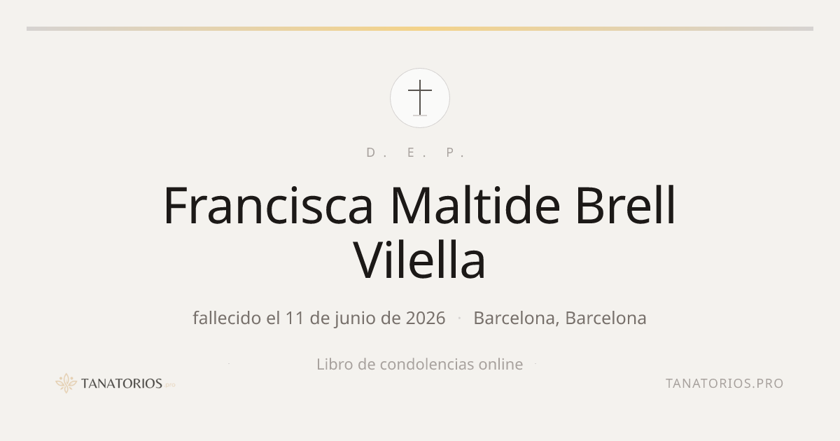 Memorial de Francisca Maltide Brell Vilella