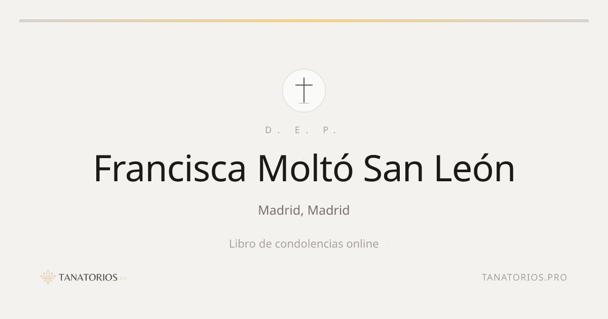 Memorial de Francisca Moltó San León