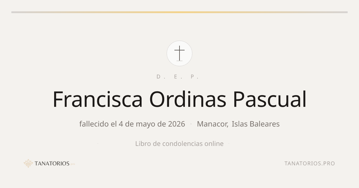 Memorial de Francisca Ordinas Pascual