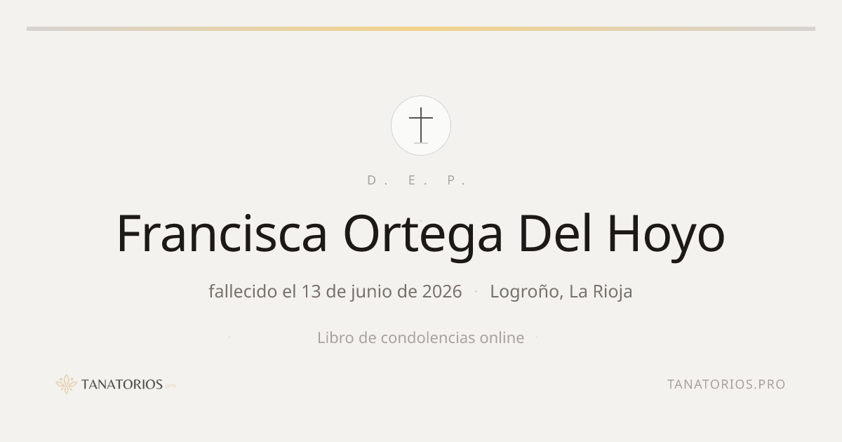 Memorial de Francisca Ortega Del Hoyo