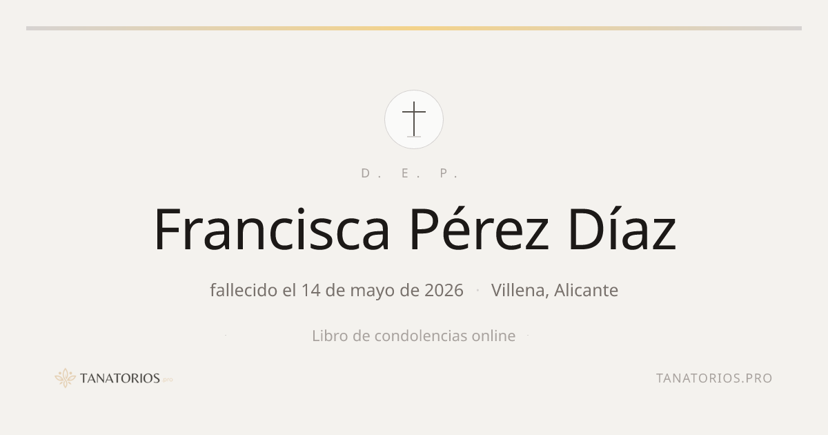 Memorial de Francisca Pérez Díaz